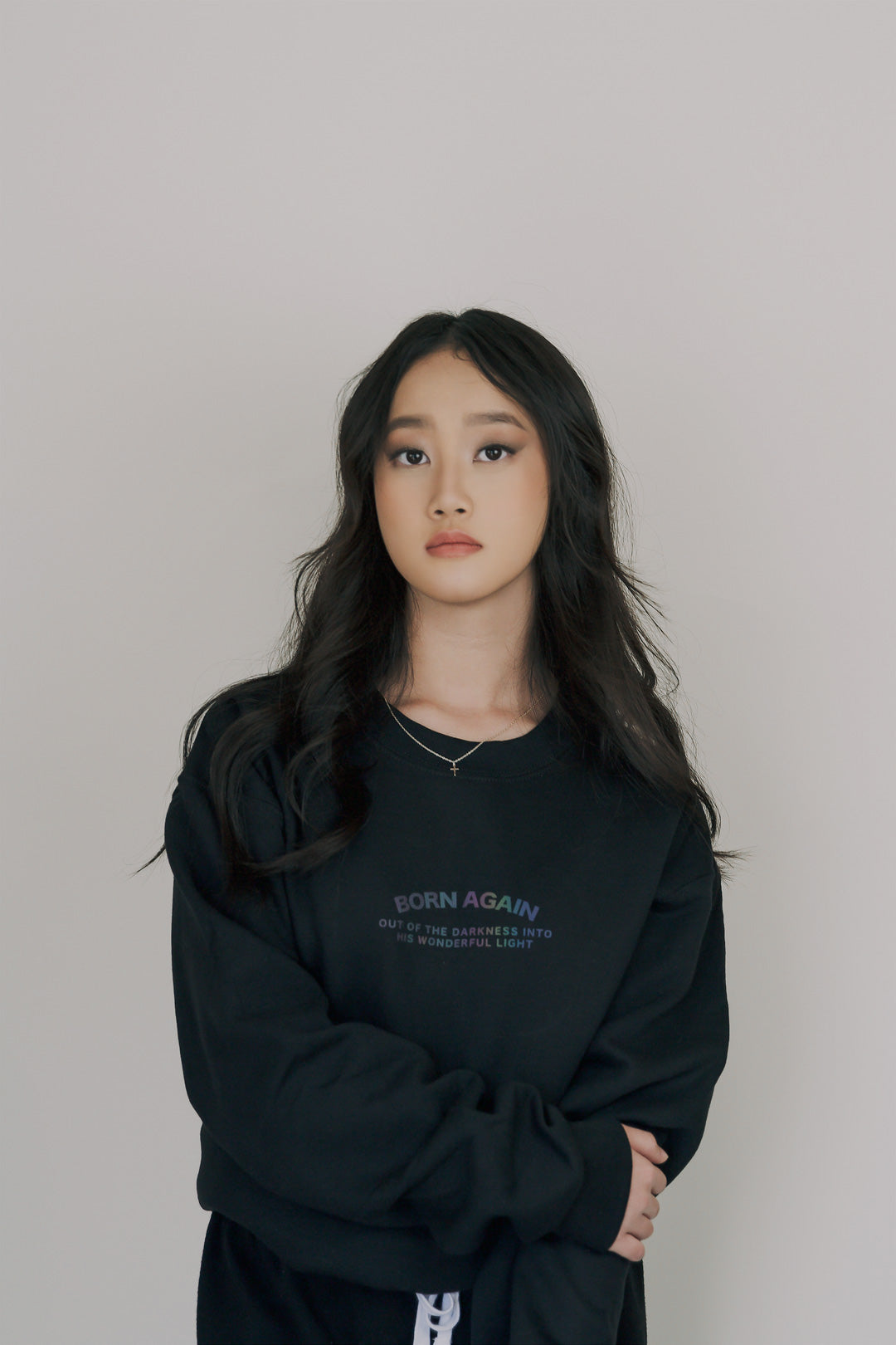 Born Again Reflective Rainbow Crewneck Sweatshirt