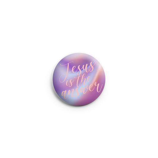 Jesus Is the Answer Pin Button