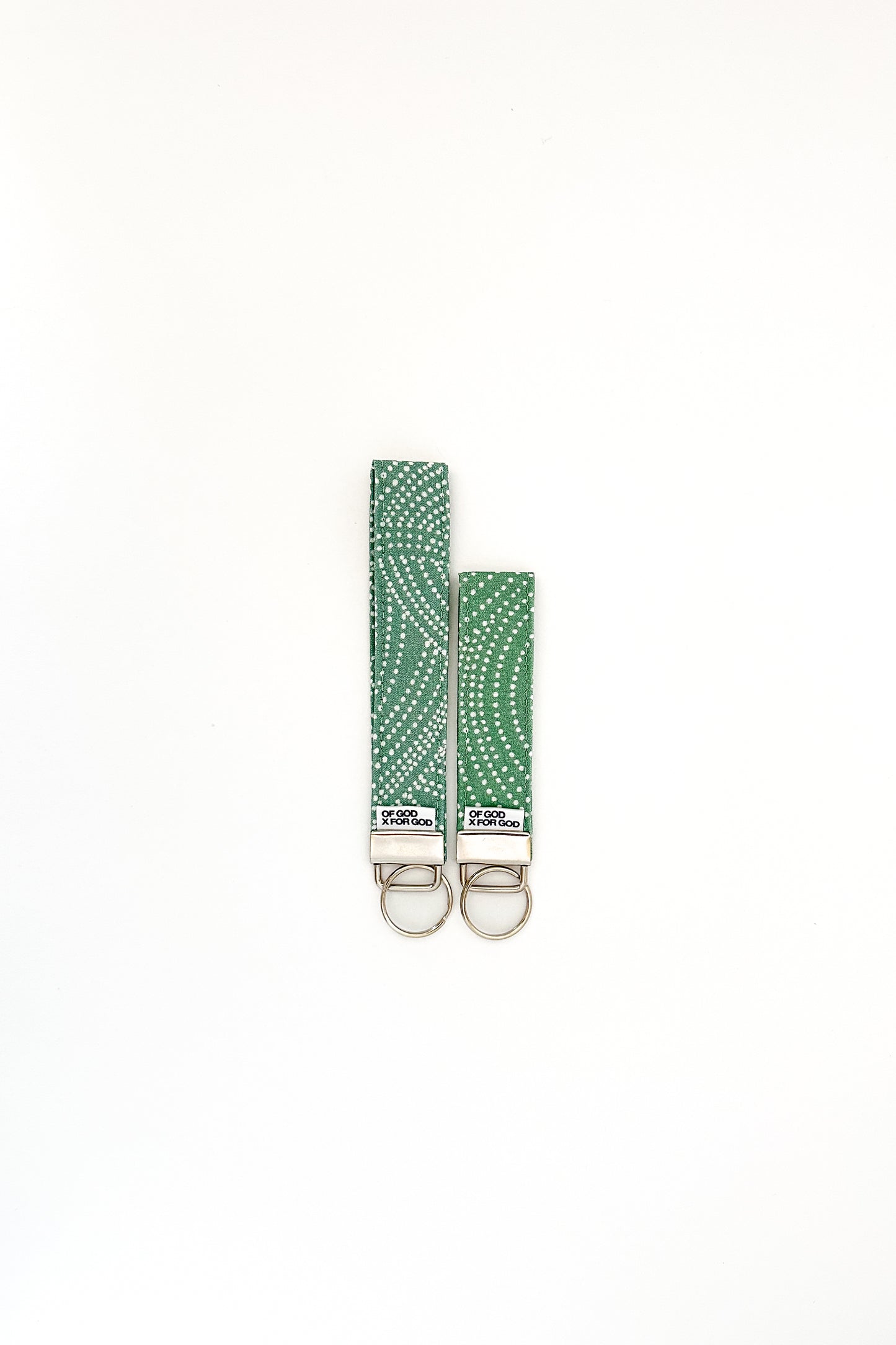 Sage Dotted Wristlet Keychain