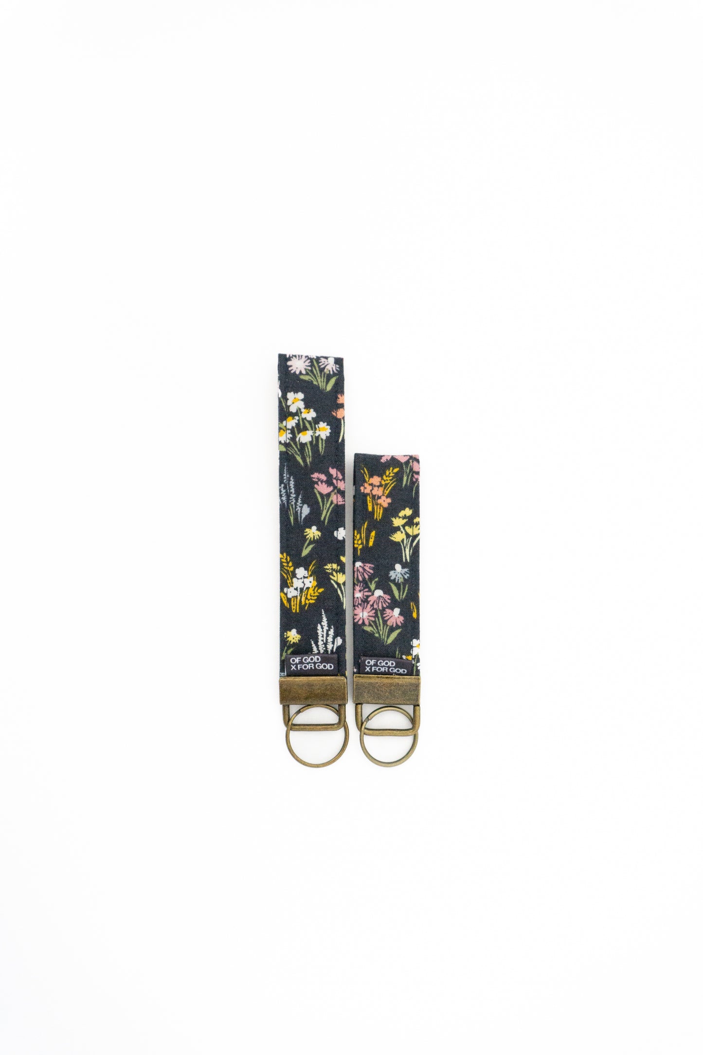 Navy Floral Field Wristlet Keychain