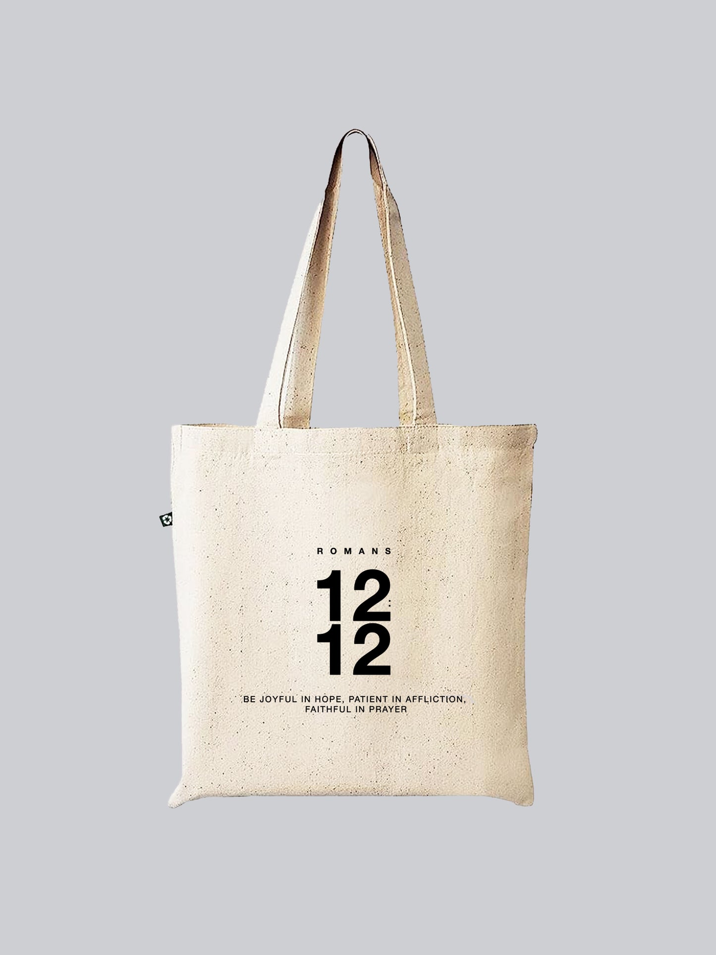 Romans 12:12 Tote Bag